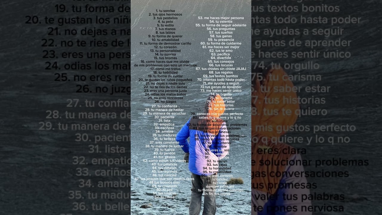 100 razones por las que te quiero