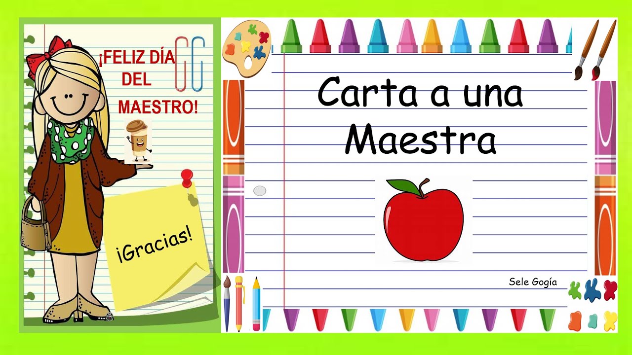 carta de un niño para su maestra