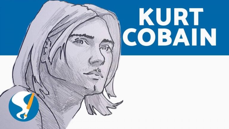 como dibujar a kurt cobain paso a paso