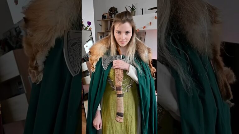 como hacer un disfraz de mujer vikinga