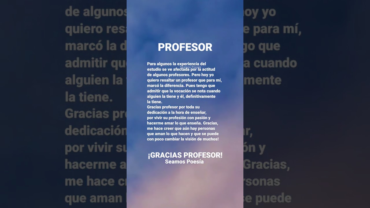 como hacer una dedicatoria a un profesor
