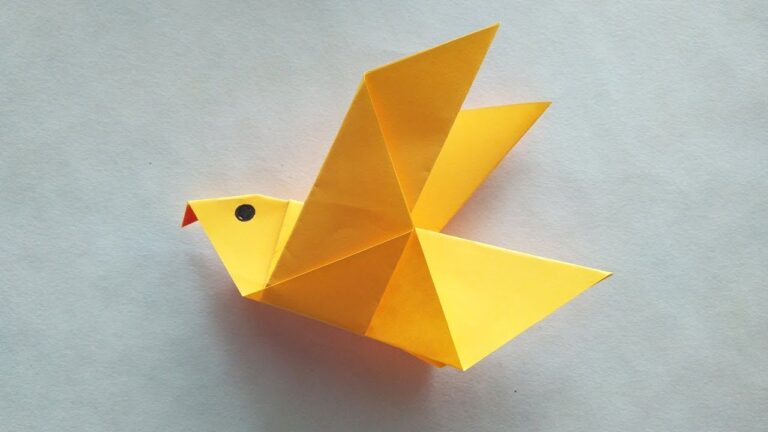 como se hace un pajarito de origami