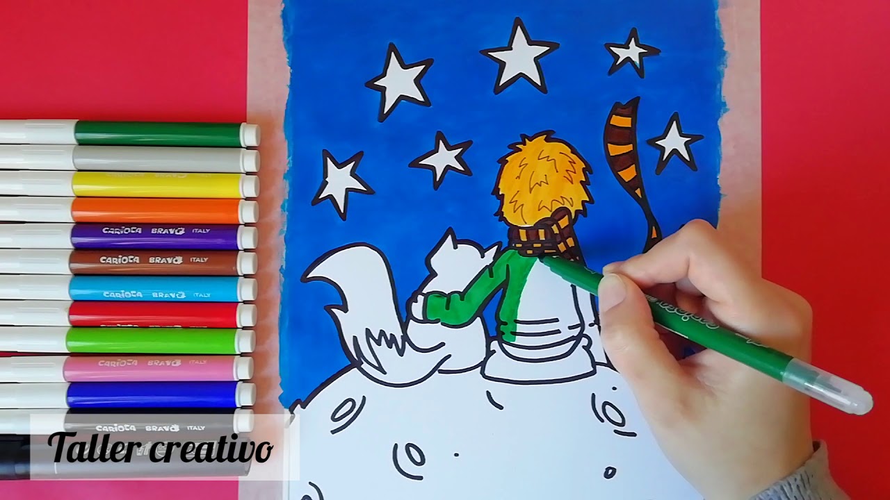 el principito y el zorro para colorear