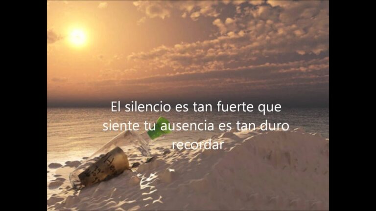 el silencio es tan fuerte que siento tu ausencia
