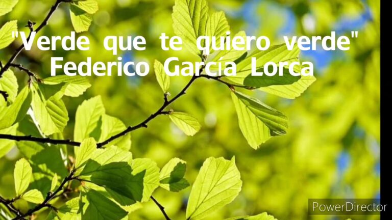 garcia lorca poemas verde que te quiero verde