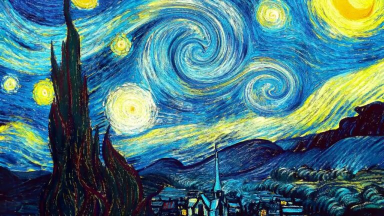 imagen la noche estrellada de vincent van gogh