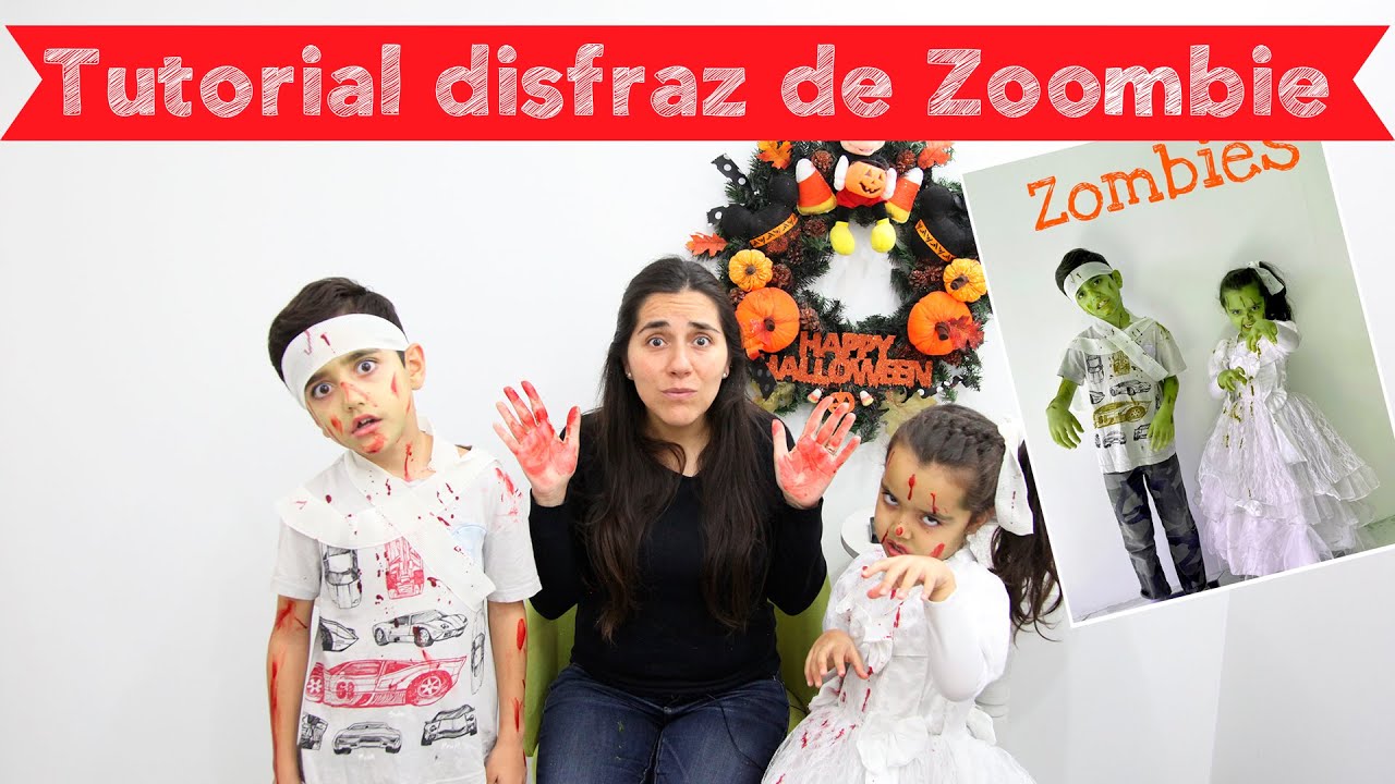 imagenes de disfraz de zombie para niños