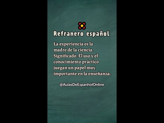 la experiencia es la madre de la ciencia