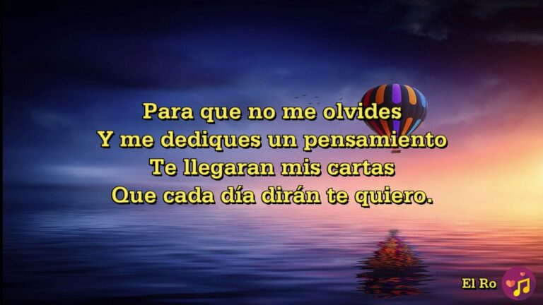 letra de para que no me olvides