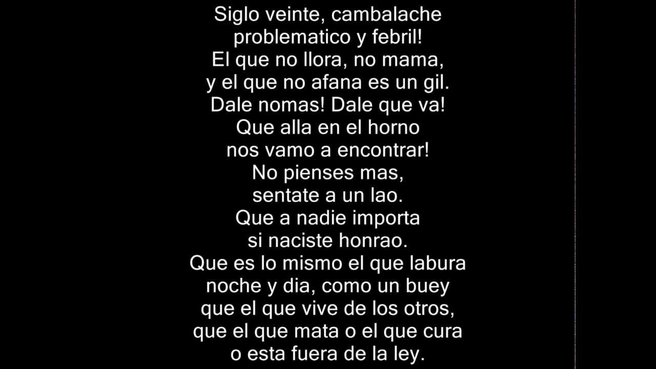 letra del tango cambalache de enrique santos discepolo