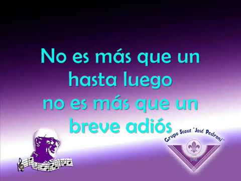 letra no es mas que un hasta luego