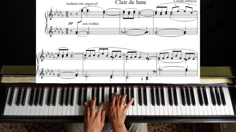 partitura para piano clair de lune debussy