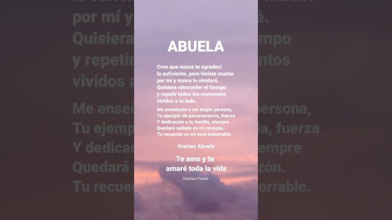 poema para mi abuela que cumple años