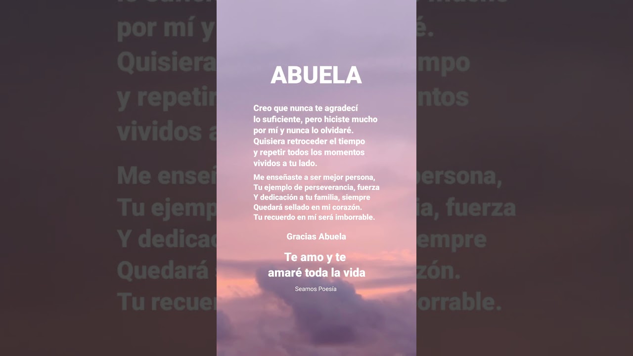 poema para mi abuela que cumple años