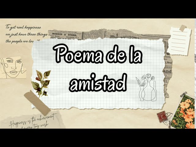 poemas de amistad con autor y titulo