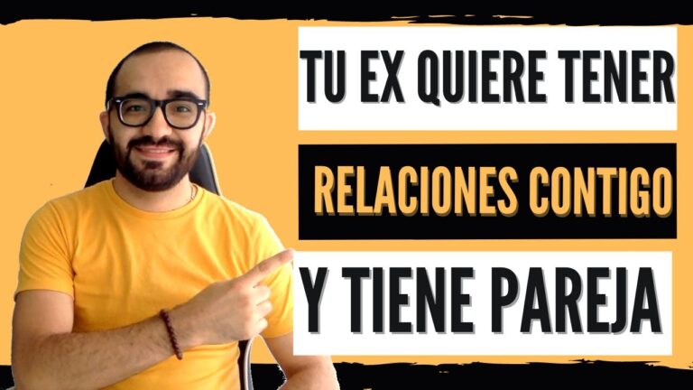 que hago si mi ex me busca para tener relaciones